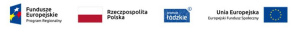 Logo: Program Regionalny Funduszy Europejskich, flaga Polski, Promuję Łódzkie, Europejski Fundusz Społeczny