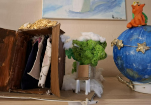 makieta przedstawiająca lekturę "Mały Książę"